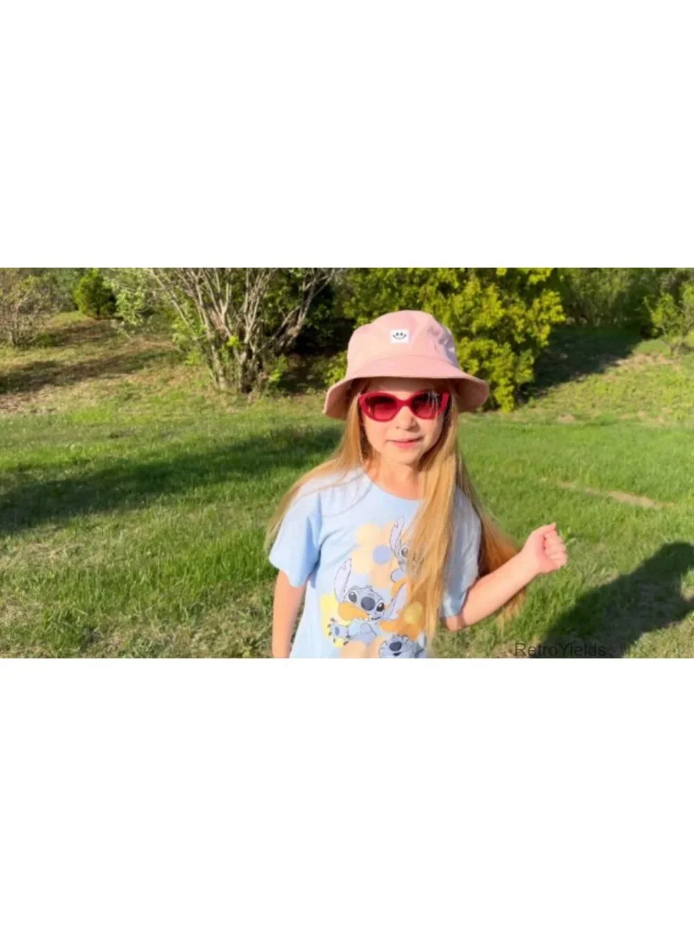 Kids Unisex Cotton Bucket Hat with Smile Face for Sun Protection Beach